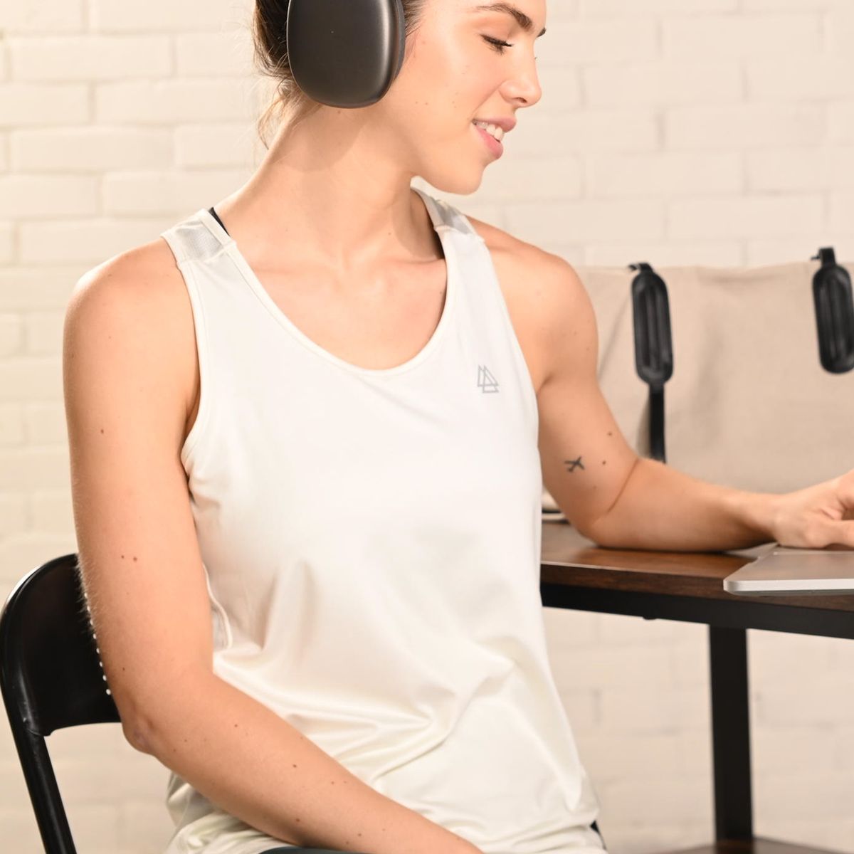 BELIFE - Camiseta manga sisa blanca para mujer