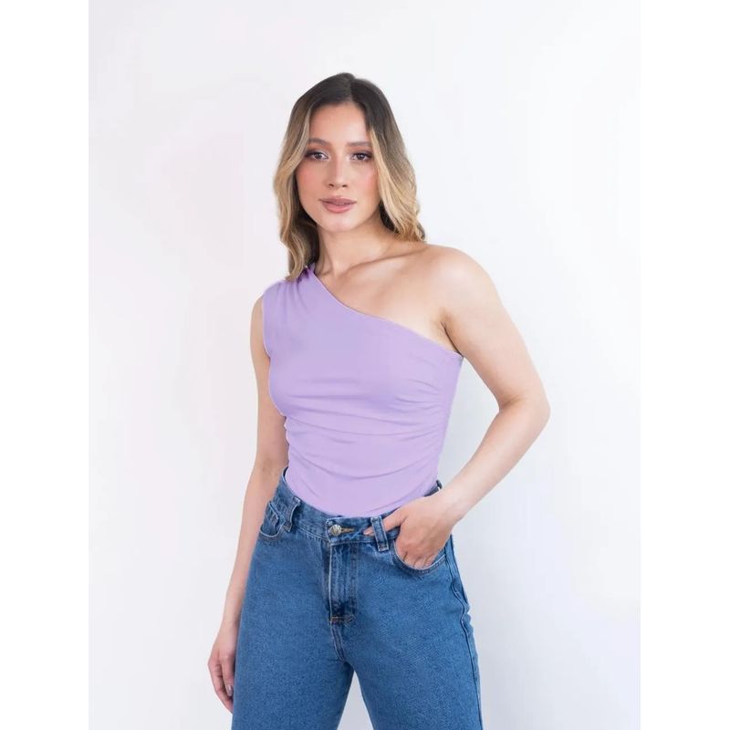 MOLGOA - Body para Mujer Escote Asimétrico - Arrecife