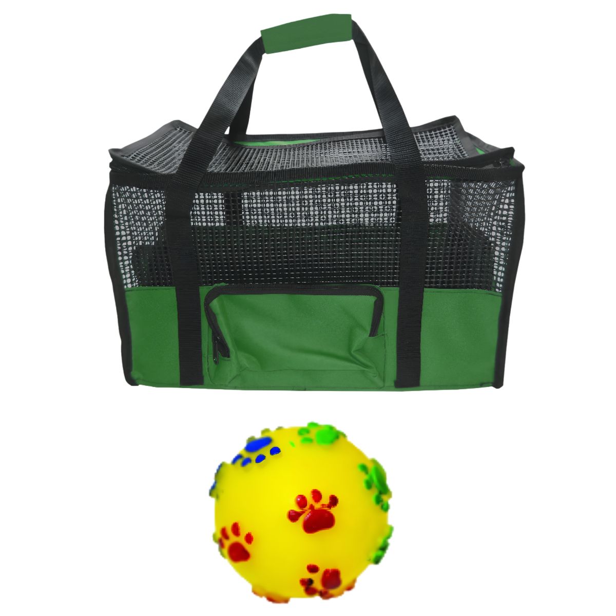 HALLY PET - Maletin Cargador Cabina + Juguete Med Verde