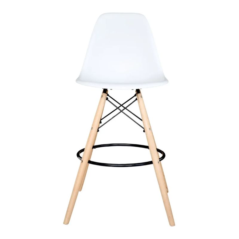 BONNO - Silla Para Barra Eames Bonno Moderna Cómoda Color Blanco