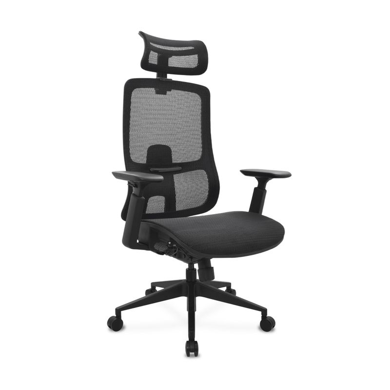BONNO - Silla Escritorio Sun con Cabecero Negro Bonno