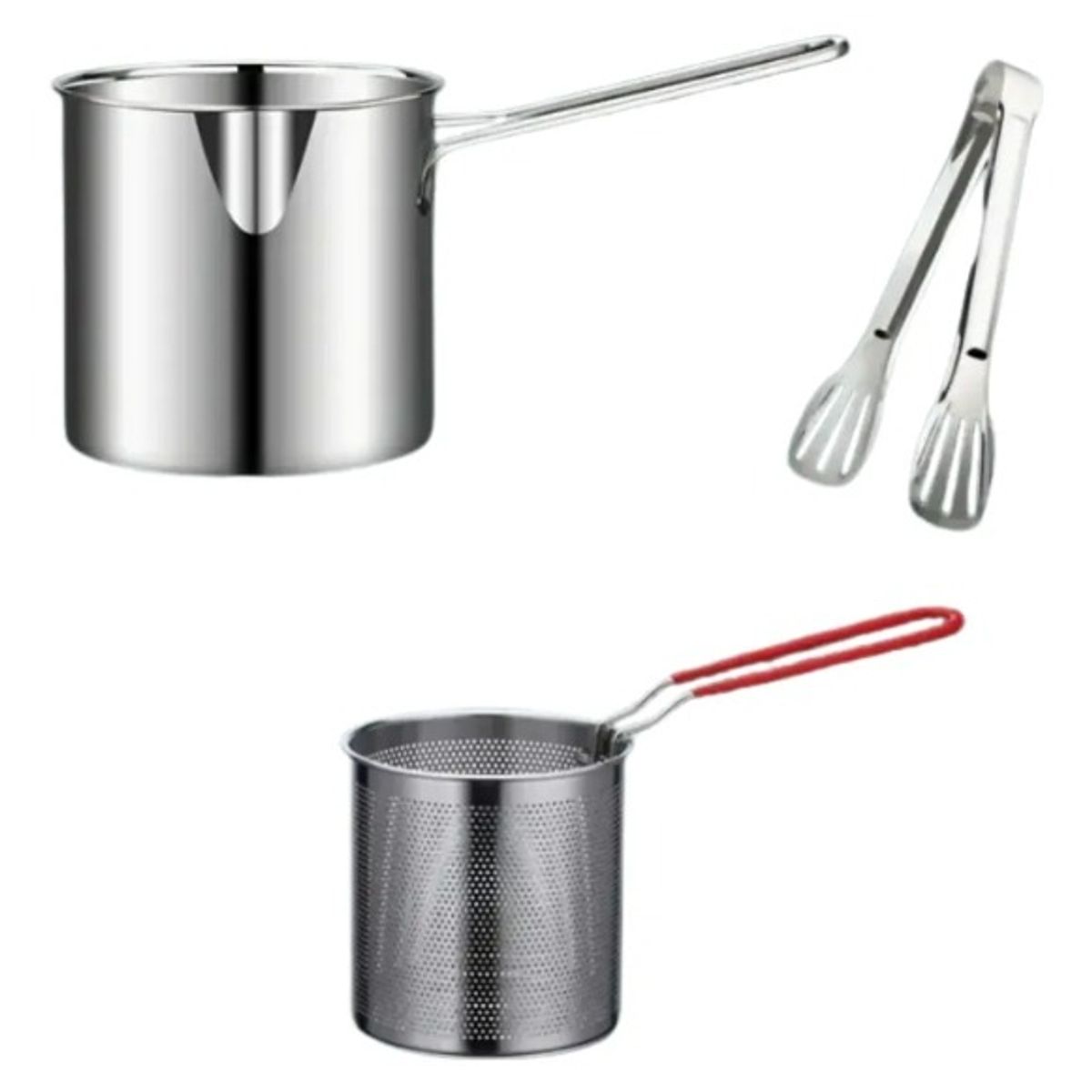 OEM - Freidora Manual Acero Inoxidable 12L con Cesta Ideal Papas y Frituras