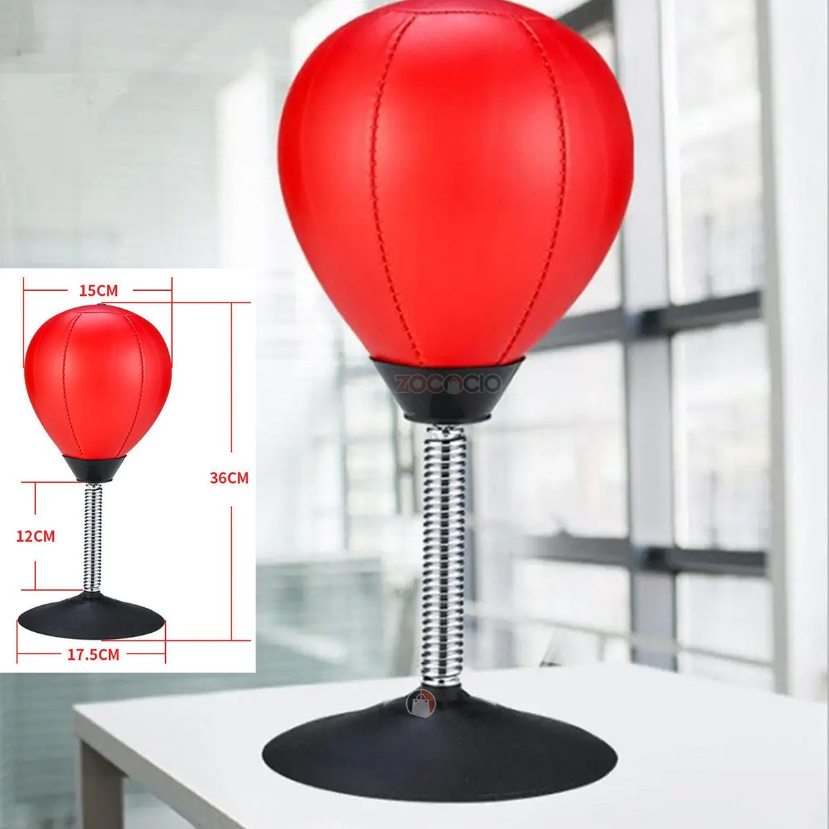 ZOCOCIO - Pera De Boxeo Pelota De Velocidad Entrenamiento Con Ventosa