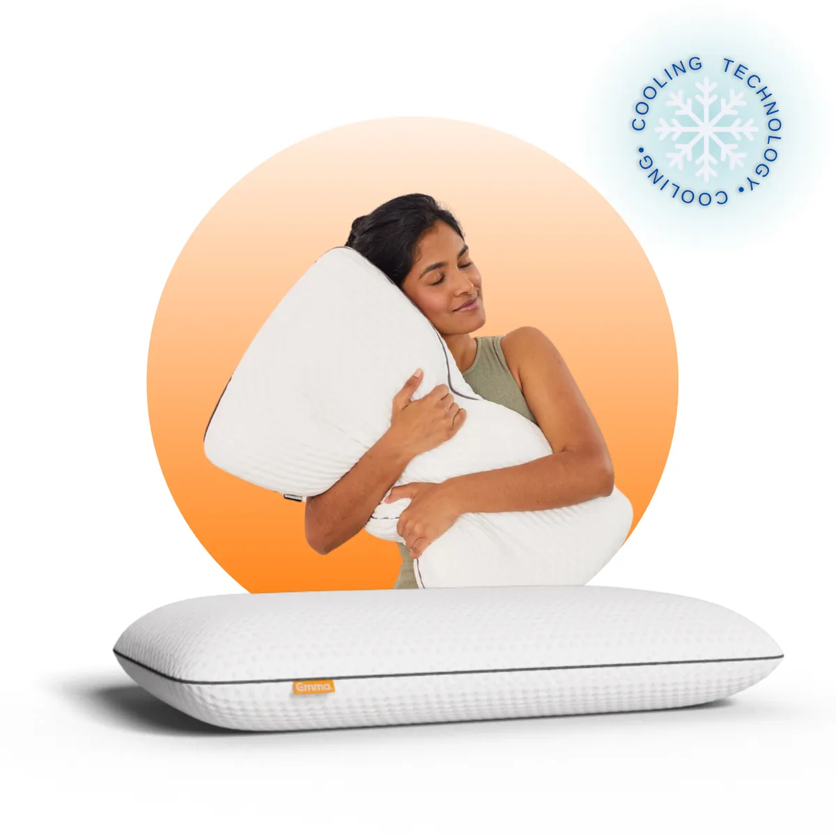 EMMA - Almohada Emma Diamond Degree  Memory Foam  70x40cm Color Blanco