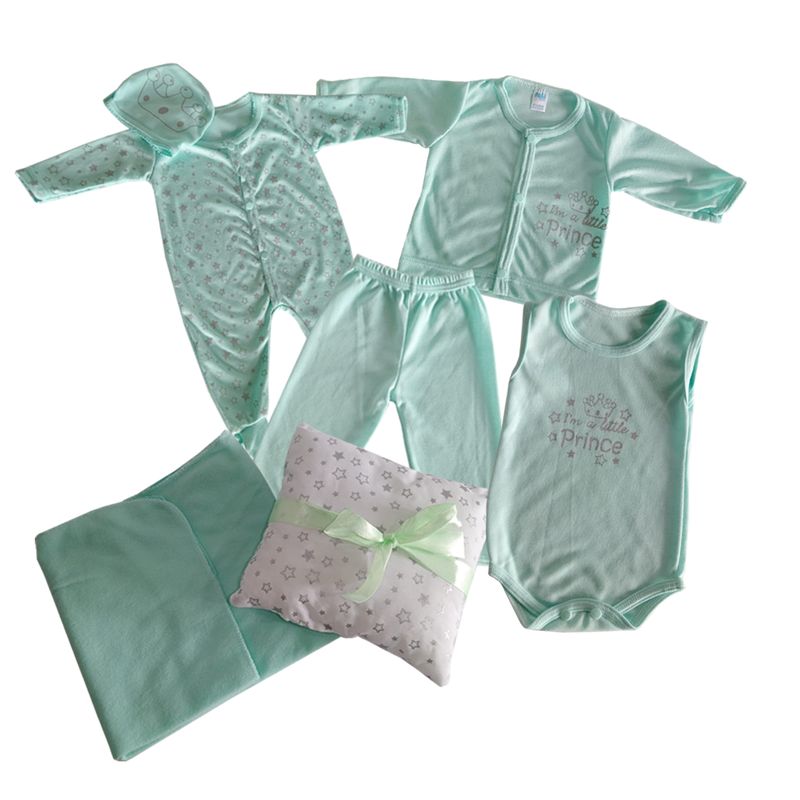 GENERICO - Kit Bienvenida / Primera Muda para bebé 7 piezas niño