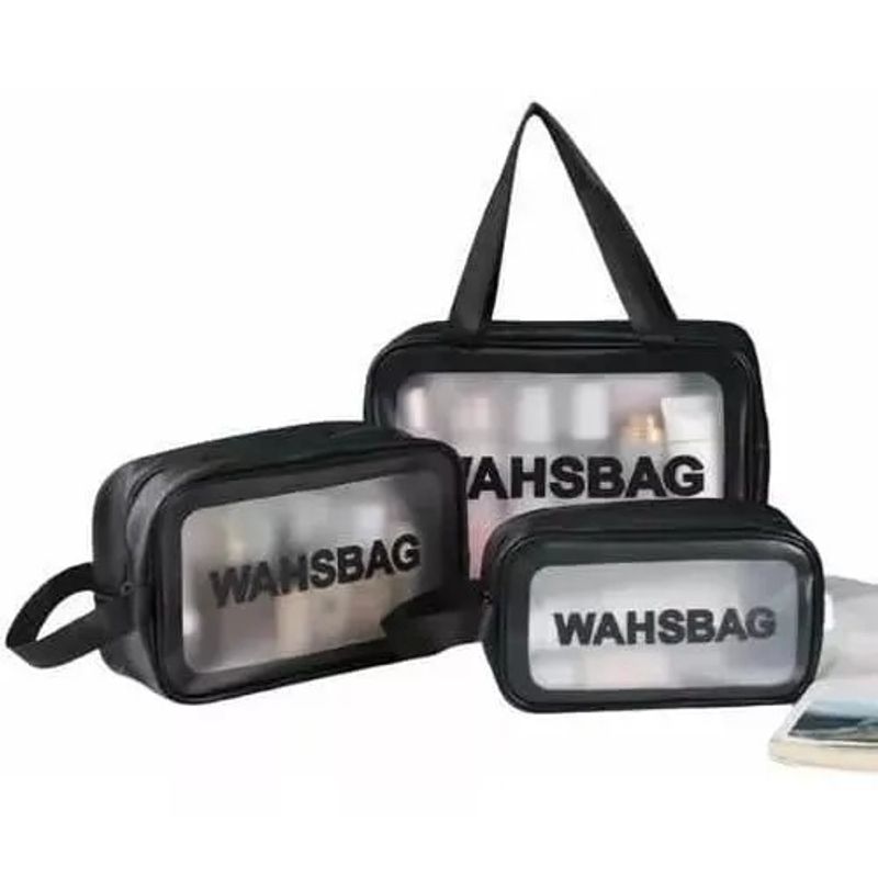 GENERICO - Cosmetiquera Neceser Organizador Maquillaje De Viaje Impermeable Negro