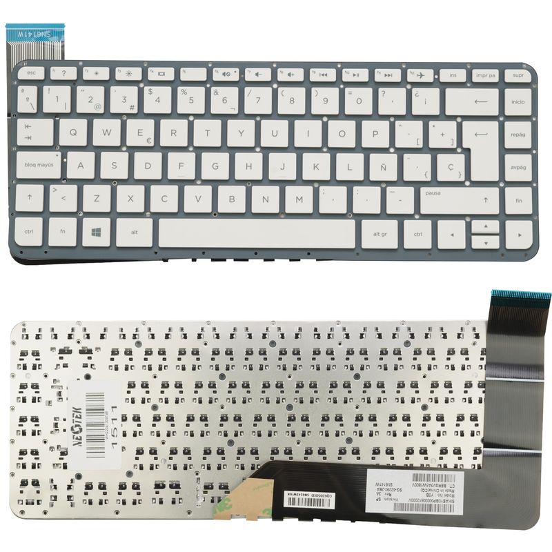 NEOTEK - Teclado HP 14-P 13-C Blanco Sin Marco - Elegancia y Funcionalidad