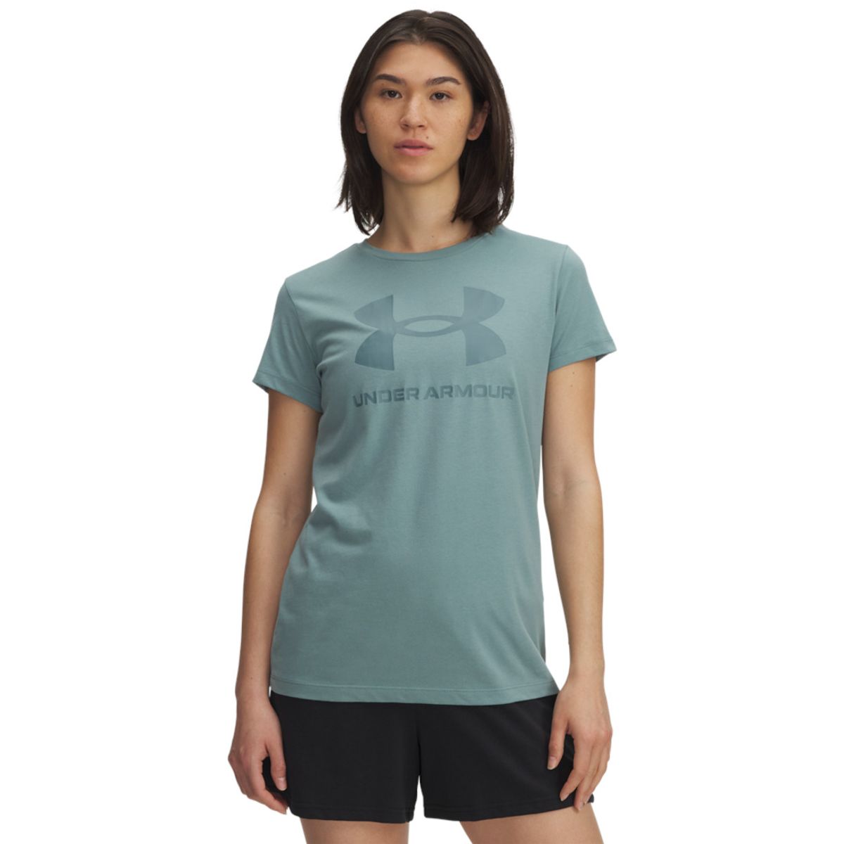 UNDER ARMOUR - Camiseta Mujer Under Armour UA LOGO SS Verde UNDER ARMOUR