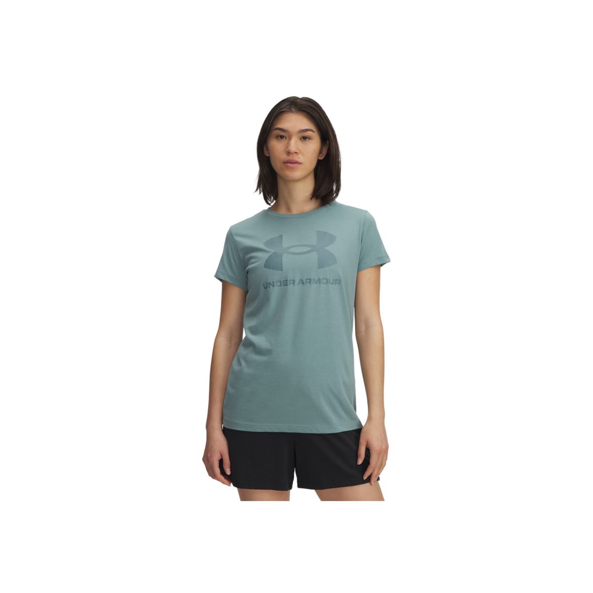 UNDER ARMOUR - Camiseta Mujer Under Armour UA LOGO SS Verde UNDER ARMOUR