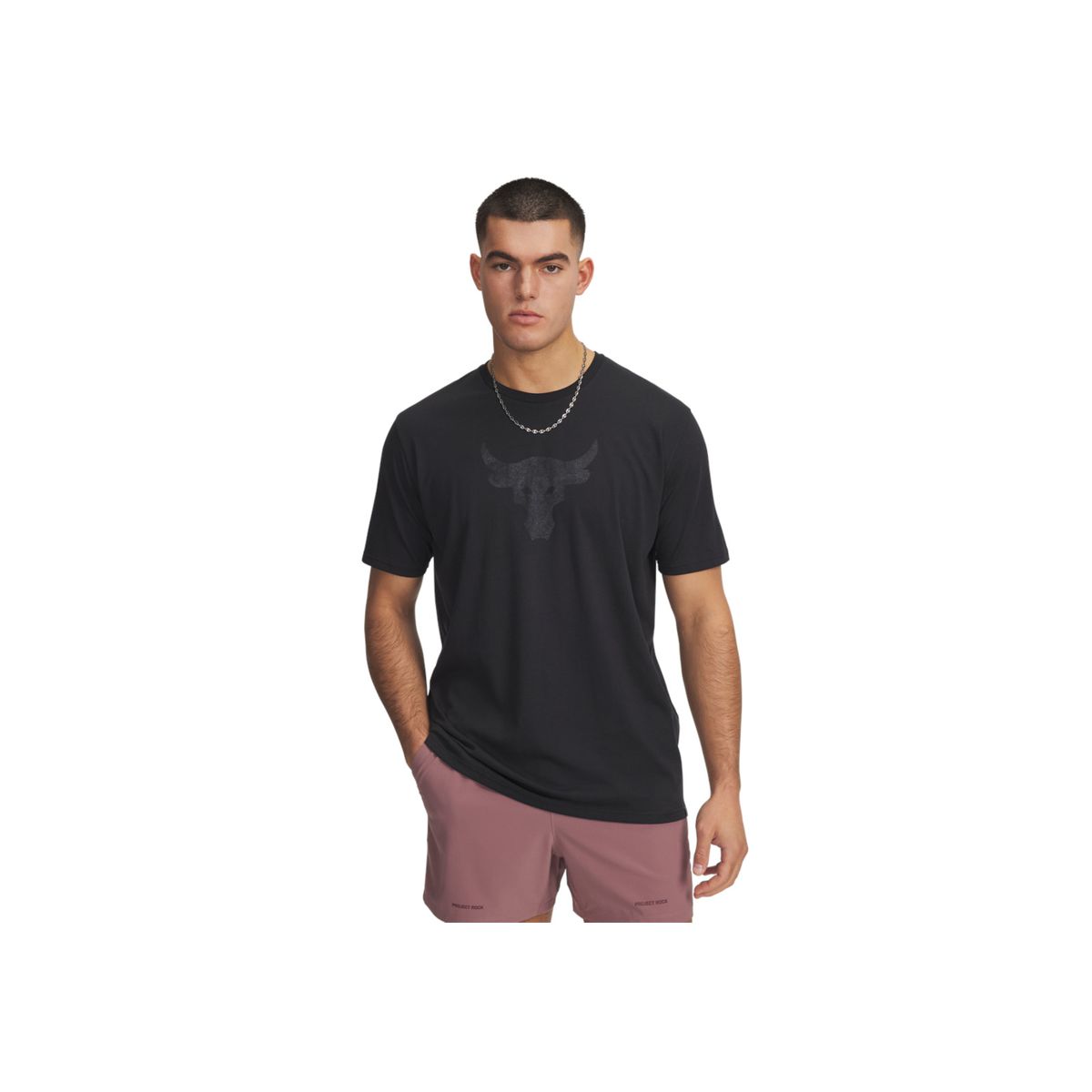 UNDER ARMOUR - Camiseta Hombre Under Armour PJT RCK BRHM BULL SS Negro UNDER ARMOUR