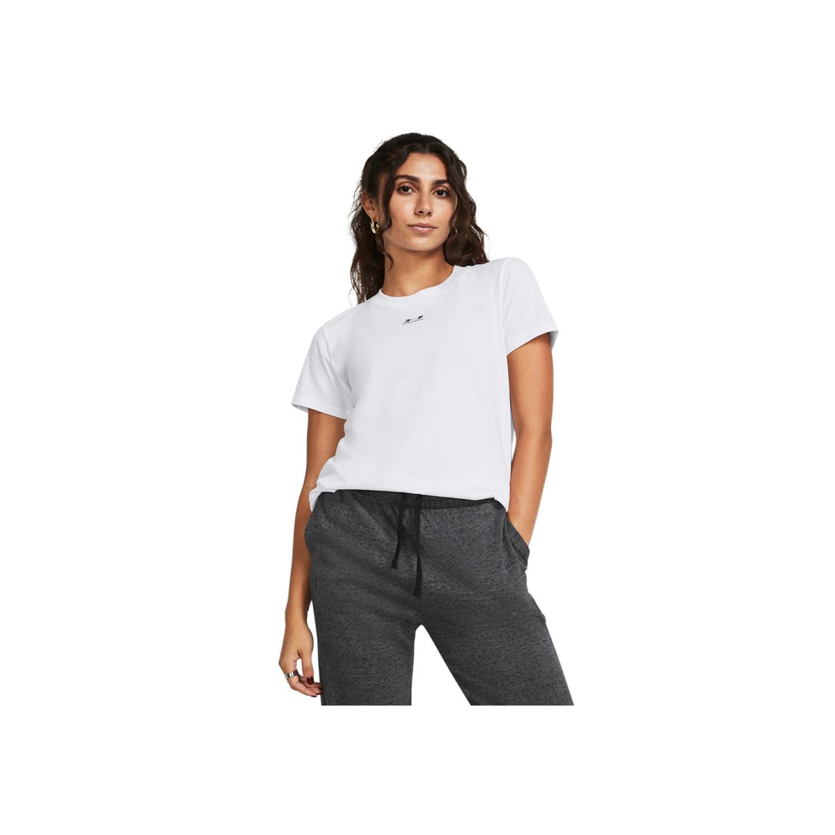 UNDER ARMOUR - Camiseta Mujer Under Armour UA RIVAL CORE SS Blanco UNDER ARMOUR