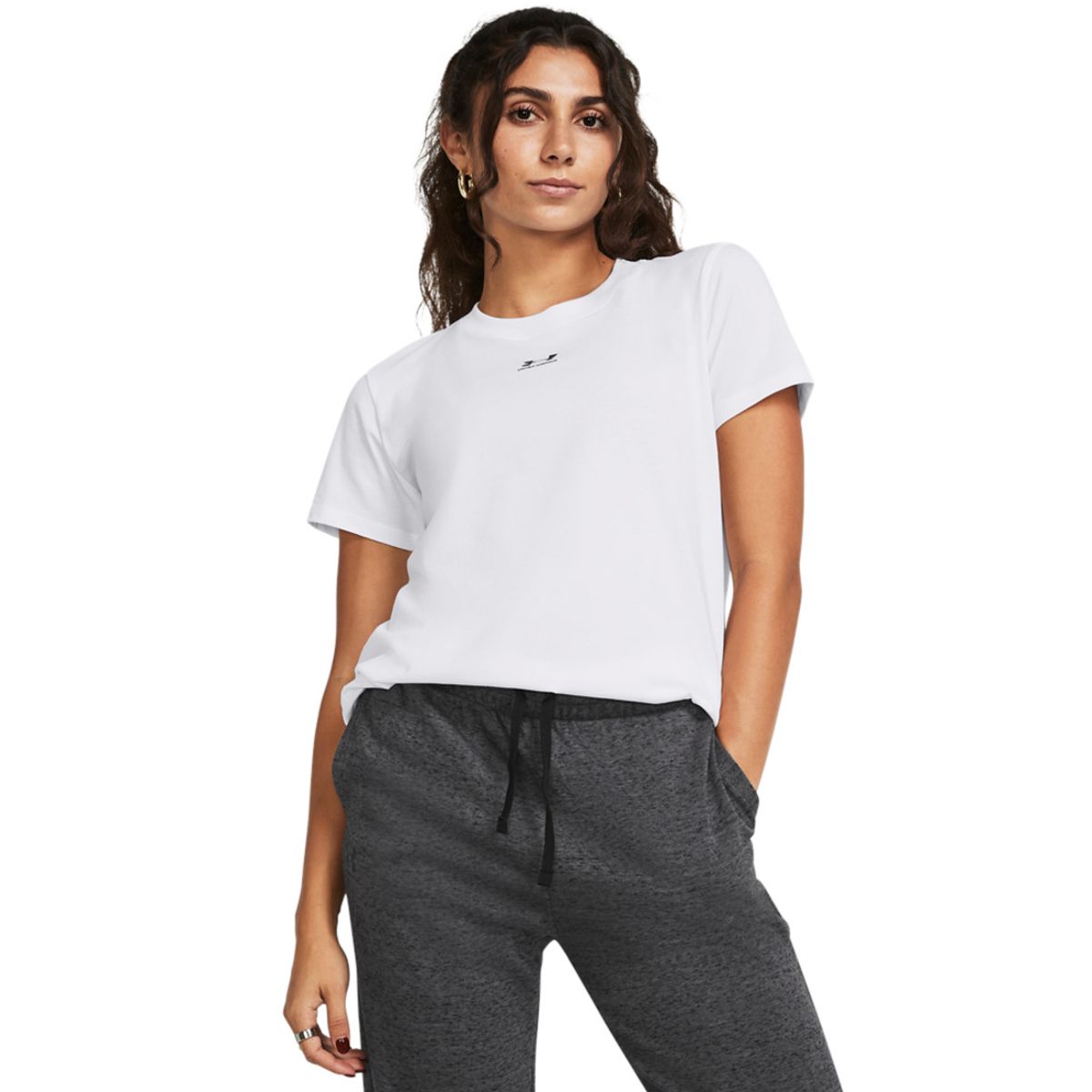 UNDER ARMOUR - Camiseta Mujer Under Armour UA RIVAL CORE SS Blanco UNDER ARMOUR