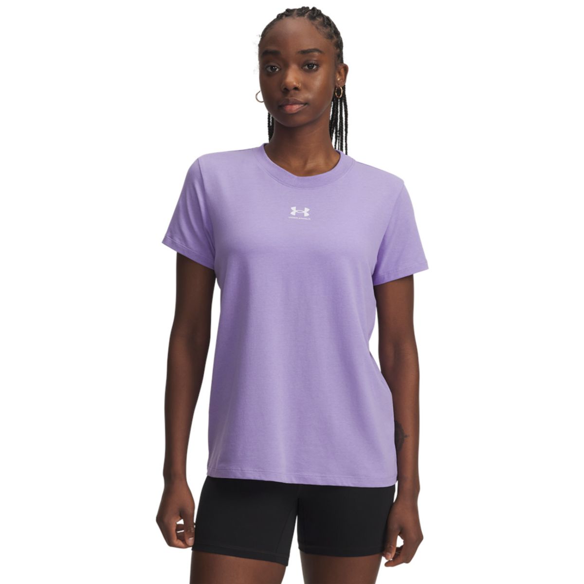 UNDER ARMOUR - Camiseta Mujer Under Armour UA RIVAL CORE SS Puerpura UNDER ARMOUR