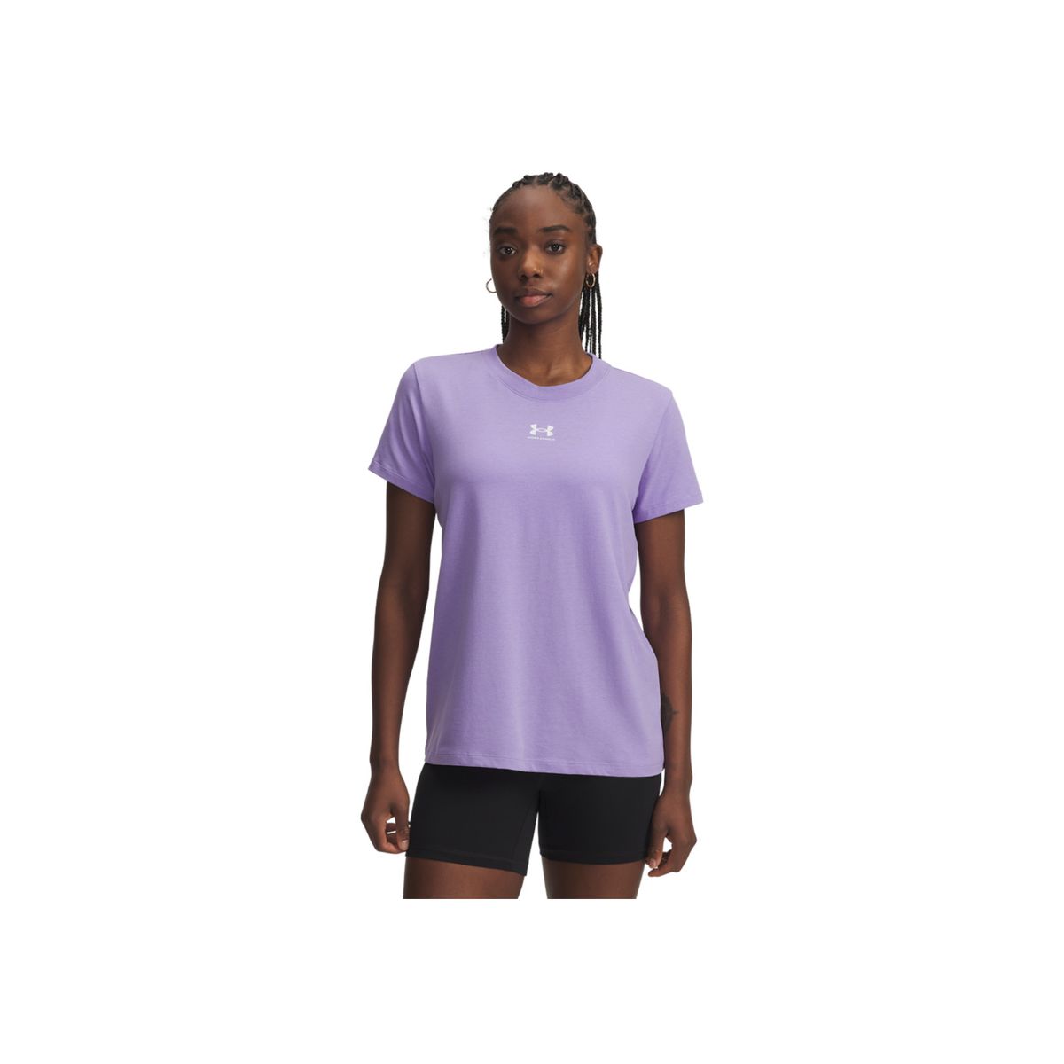 UNDER ARMOUR - Camiseta Mujer Under Armour UA RIVAL CORE SS Puerpura UNDER ARMOUR