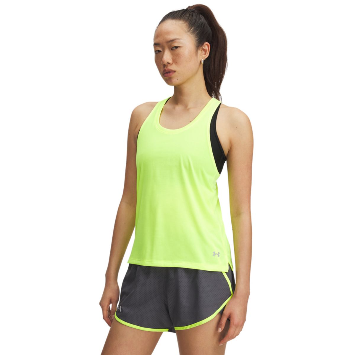UNDER ARMOUR - Camiseta Mujer Under Armour UA LAUNCH SINGLET Amarillo UNDER ARMOUR
