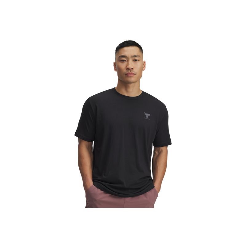 UNDER ARMOUR - Camiseta Hombre Under Armour PJT RCK SMPL BRND SS Negro UNDER ARMOUR