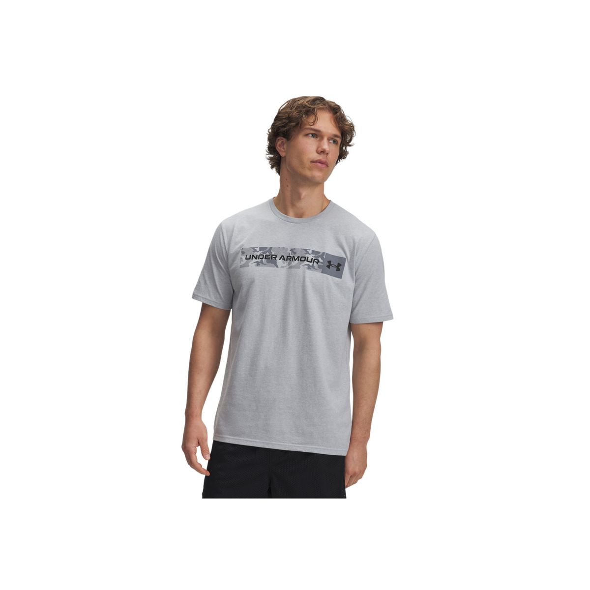 UNDER ARMOUR - Camiseta Hombre Under Armour CAMO CHEST STRIPE SS Gris UNDER ARMOUR