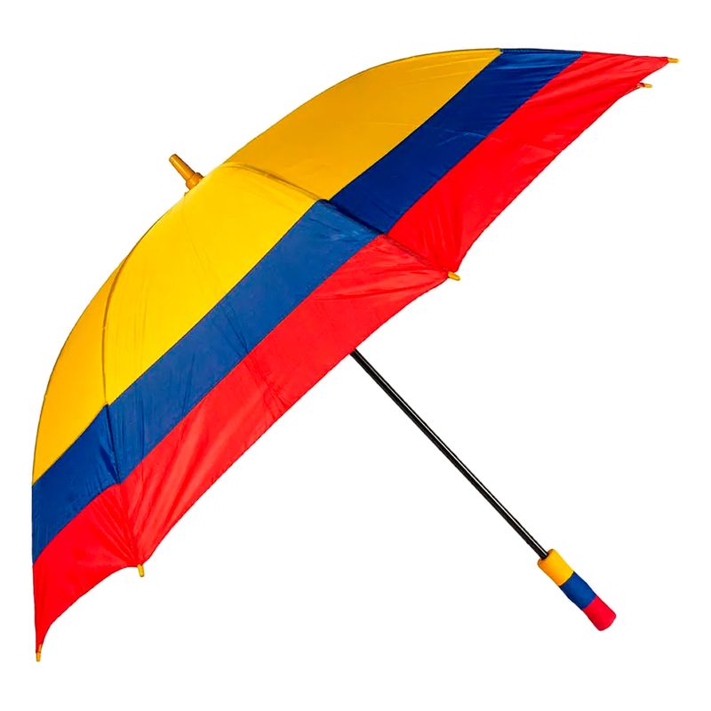 GENERICO - Sombrilla Golf Bandera Colombia Tricolor 75cm 8 Varillas Yumar