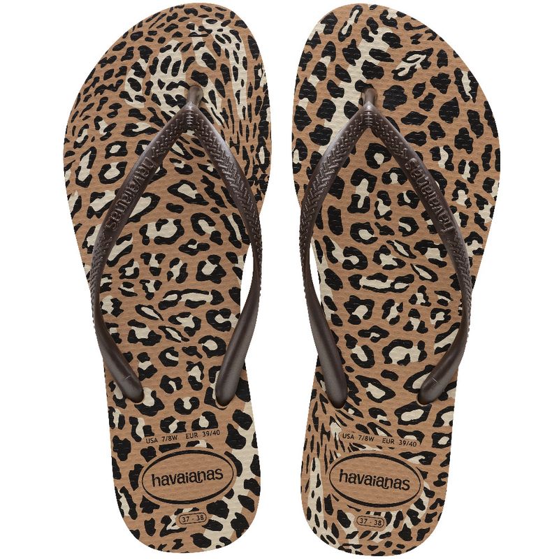 HAVAIANAS - Chanclas Sandalias Havaianas Slim Animals Mujer Cafe