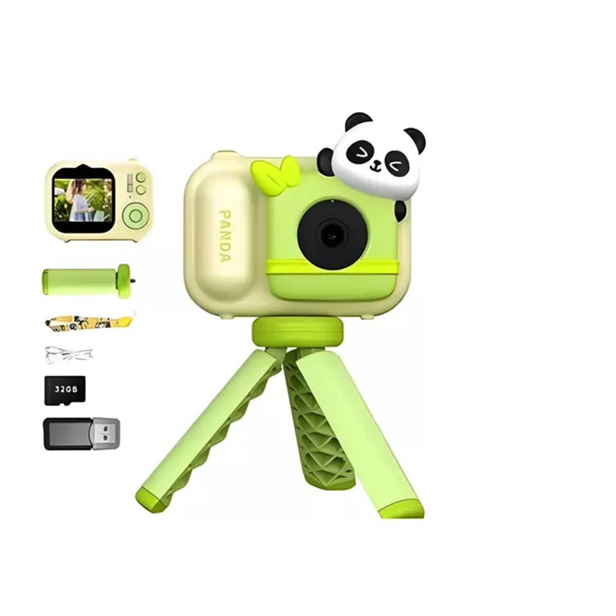 GENERICO - Camara Fotografica Para Niños Doble Camara + Juegos Tripode
