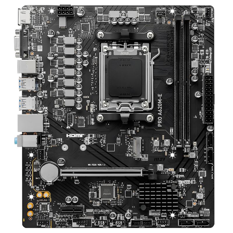 MSI - BOARD MSI PRO A620M-E AMD Hasta 64 GB DDR5