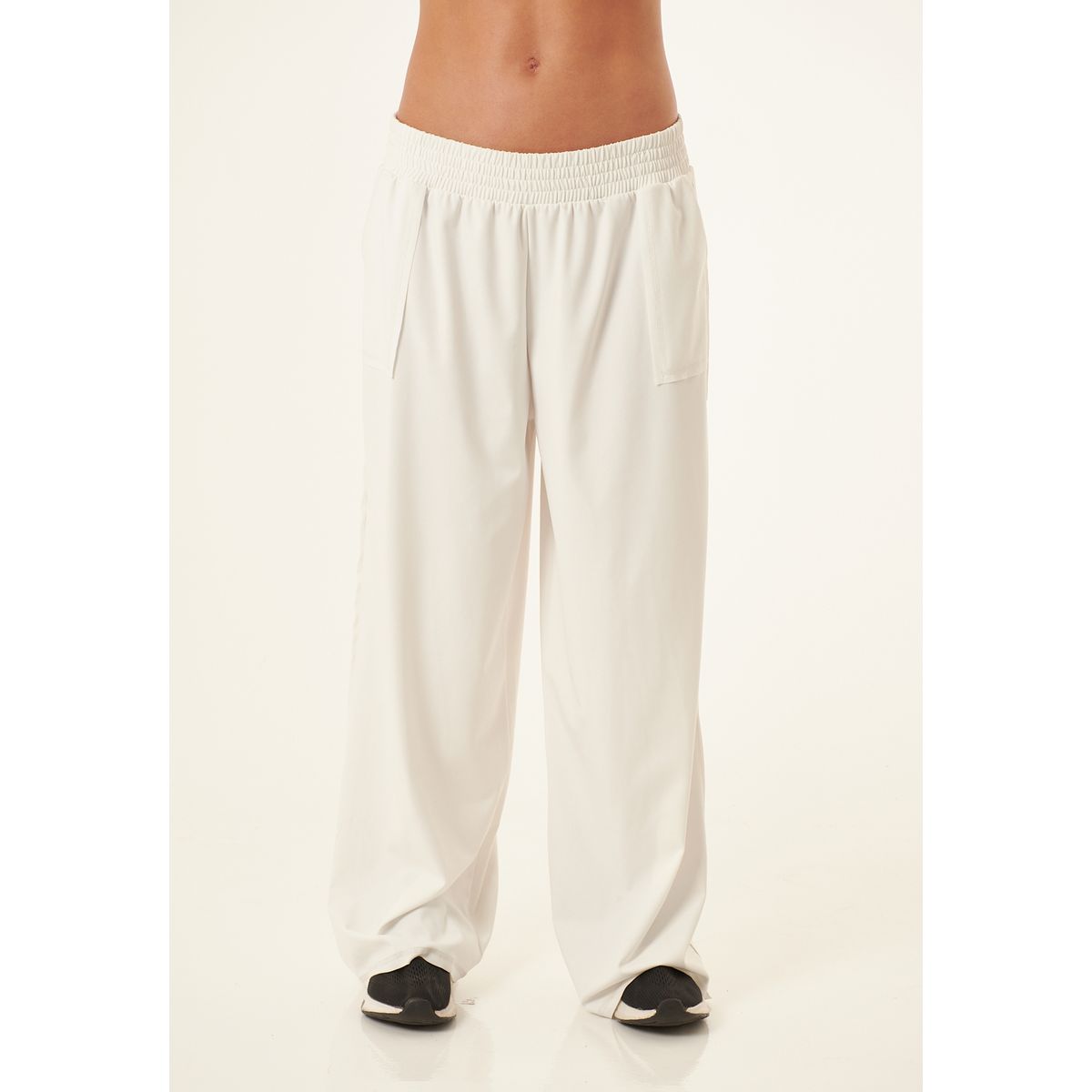 BELIFE - Pantalón con bolsillos blanco para mujer