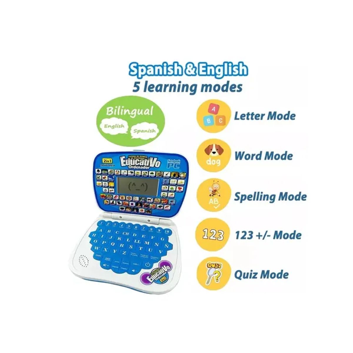 GENERICO - Mini Computador 6683 Didáctico Economico Azul