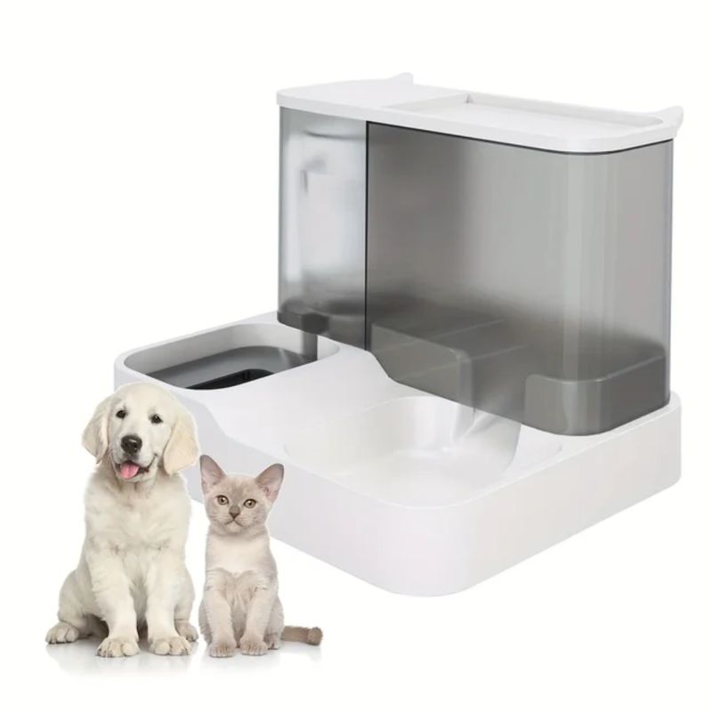 GENERICO - Plato Comedero Bebedero Dispensador Automático Perro Gato