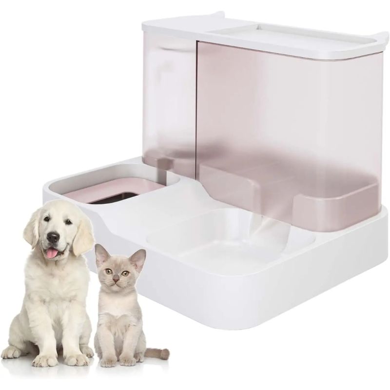 GENERICO - Plato Comedero Bebedero Dispensador Automático Perro Gato