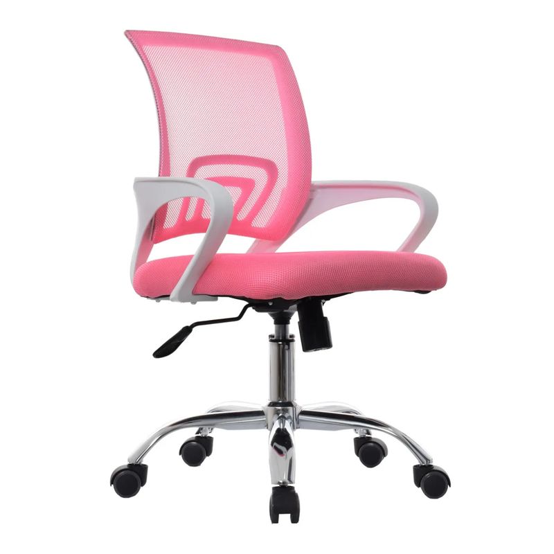 BONNO - Silla De Escritorio Atlantis Eco Bonno Moderno Color Rosado-blanco