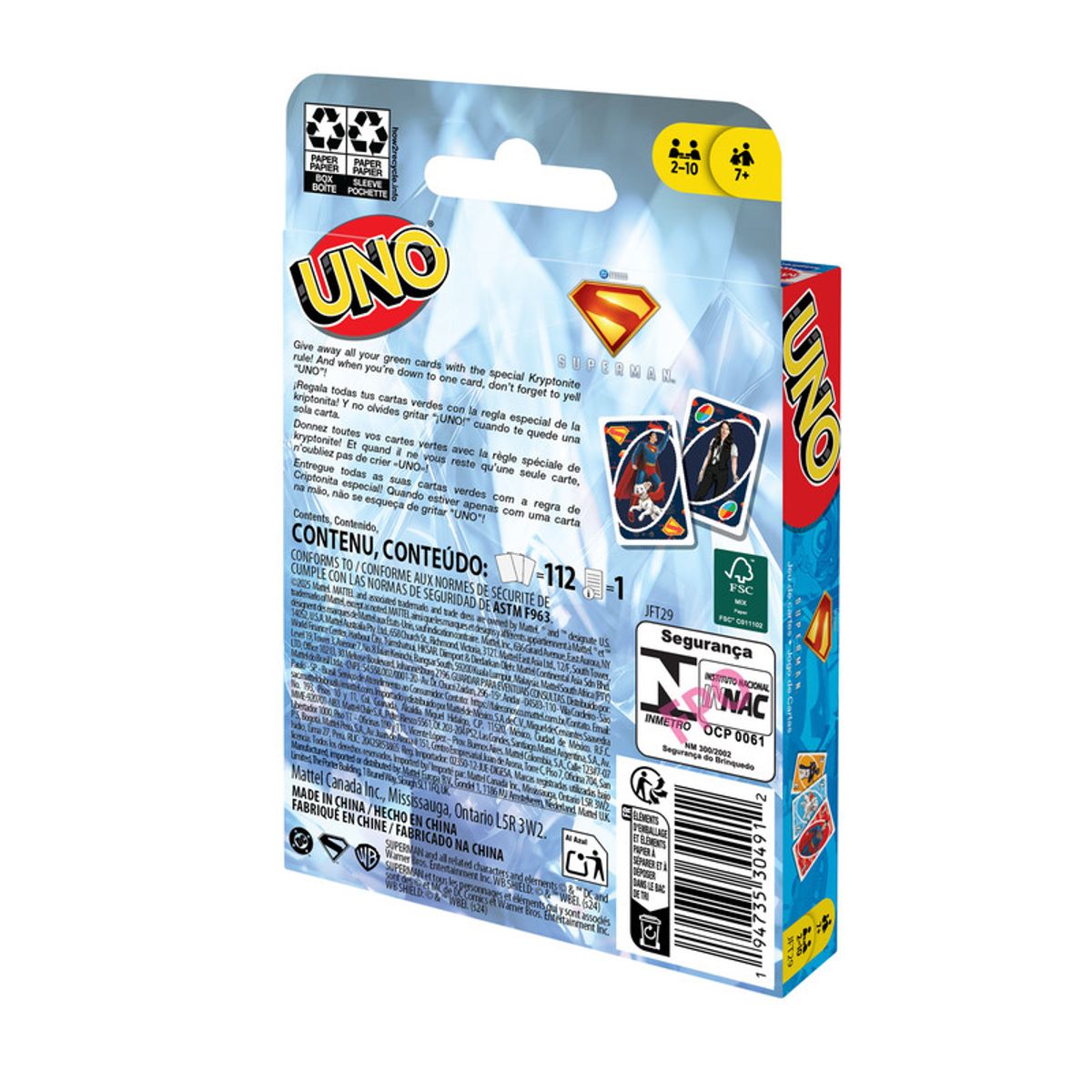 UNO - Juego De Cartas Uno Superman