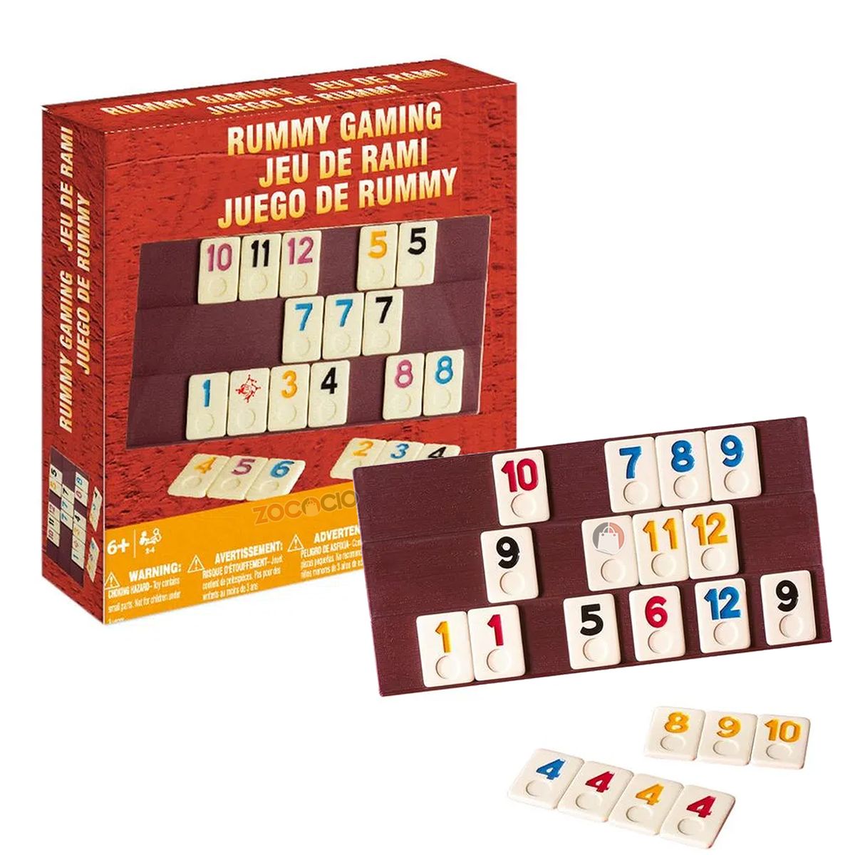 ZOCOCIO - Juego De Mesa Rummy Clásico De Estrategia Café Grande
