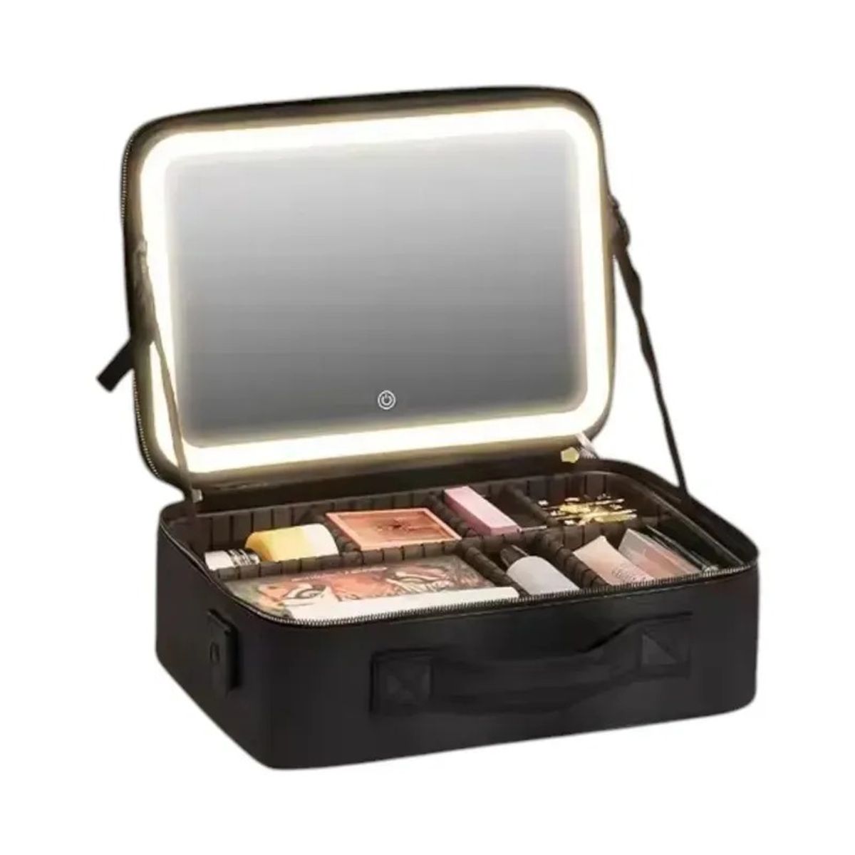 GENERICO - Cosmetiquera De Maquillaje Con Espejo Led Portatil