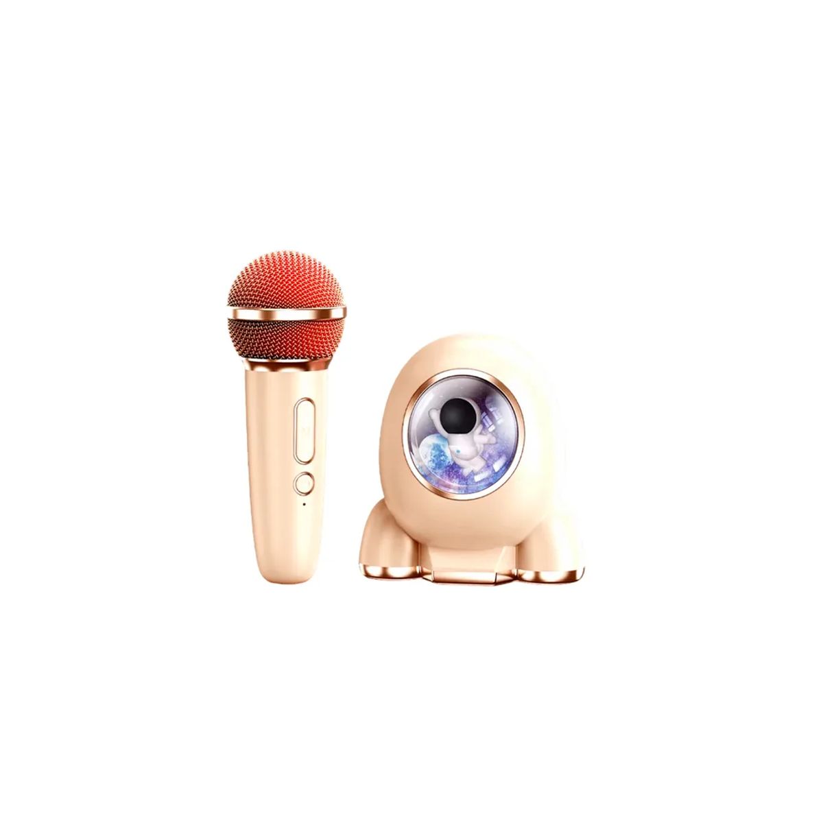GENERICO - Mini Parlante Con Karaoke Para Niños Con Bluetooth Y Luz Rgb MC-009