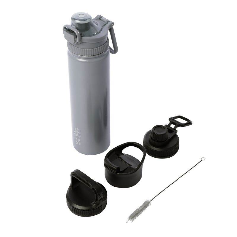 TOTTO - Termo Botella térmica Botilito 750ml Agua Acero Gris pack x3