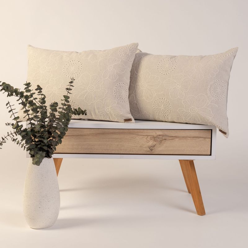 NOSSARENA - Set x 2 Cojin Anastasia 50x35cm gris claro
