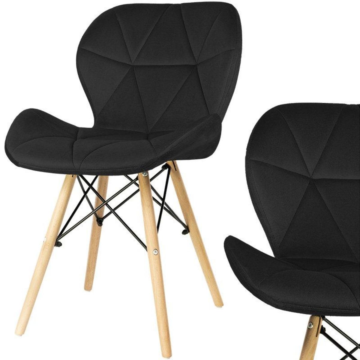 DISTRIONLINE - 2 unidades de Silla Mariposa color Negro