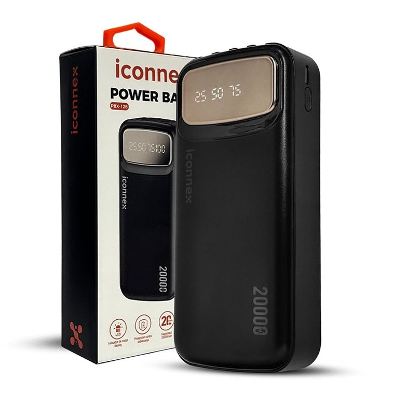 GENERICO - Power Bank Portatil 20000 Mah Led Indicadora De Bateria
