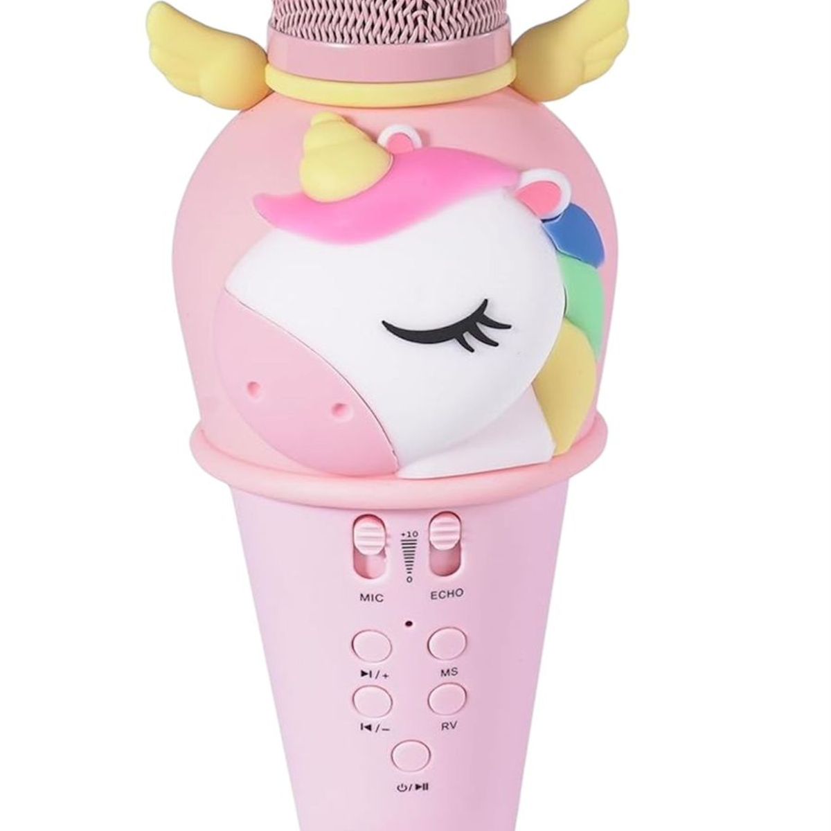 GENERICO - Micrófono Portátil Bluetooth Diseño Unicornio Para karaoke Luz Led