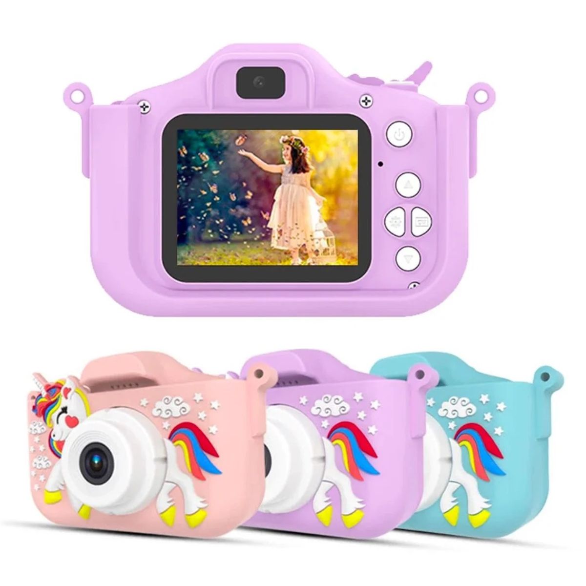 GENERICO - Camara Digital Para Niños Recargable Portail Diseño Unicornio