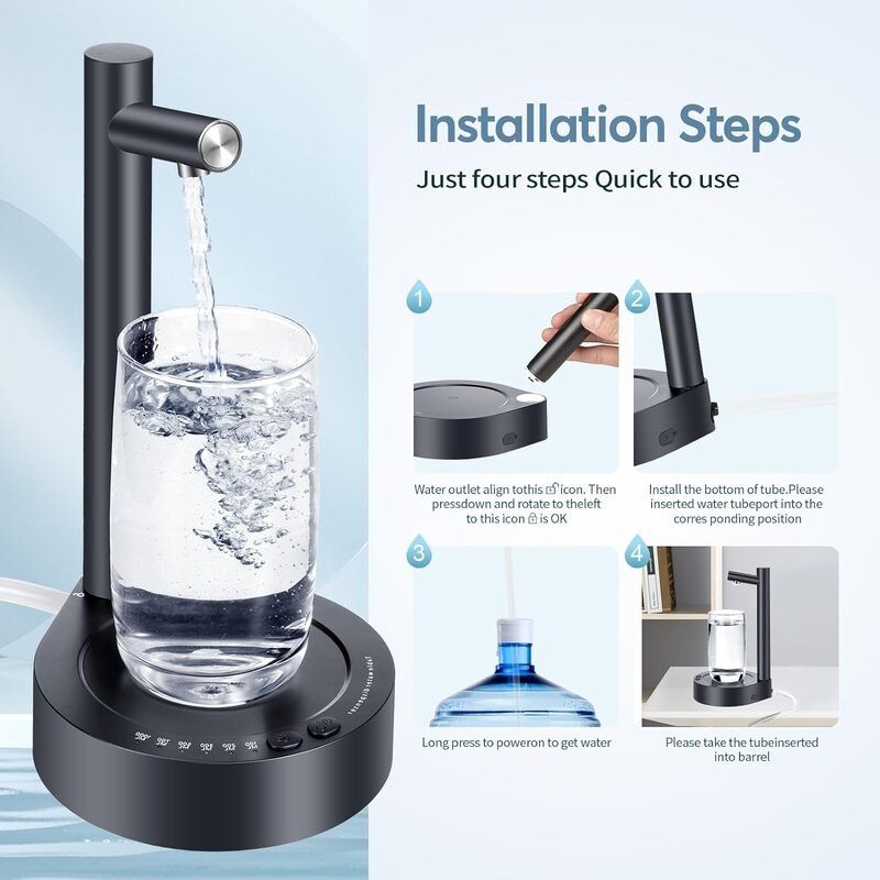 GENERICO - Dispensador de agua eléctrico portátil y automático