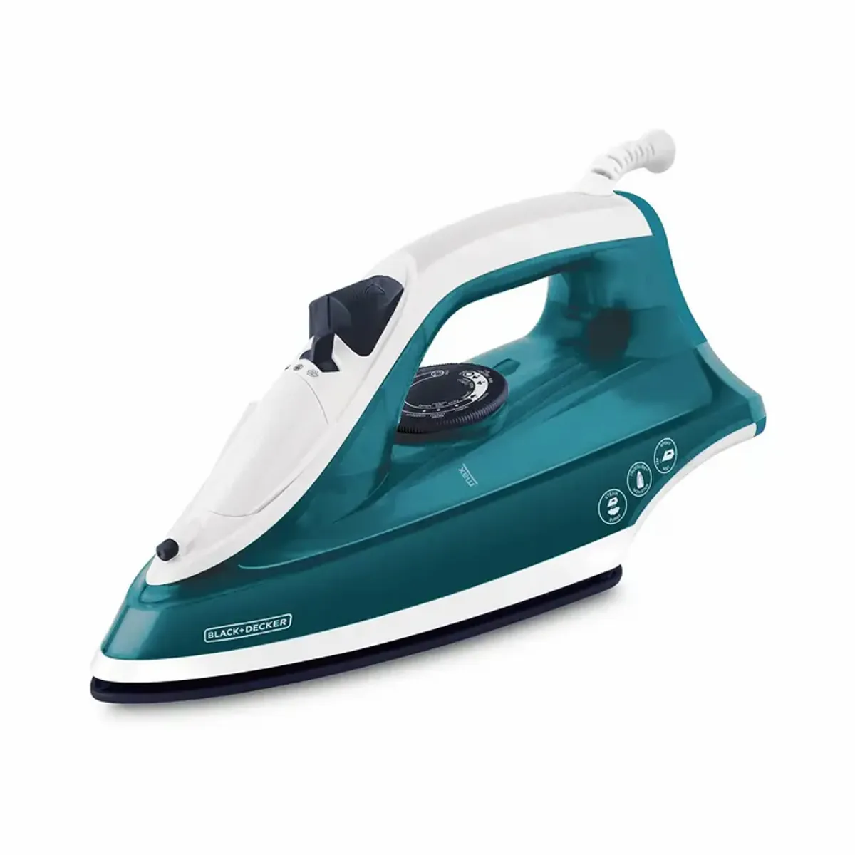 BLACK+DECKER - Plancha de Ropa a Vapor TrueGlide Azul Cerámica Black+Decker IRBD365