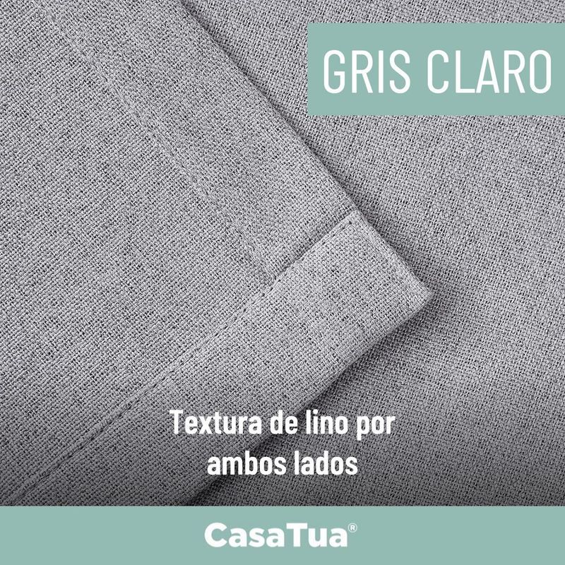 GENERICO - Cortina Blackout 100% Anti Luz – Set de 2 Paños Gris.