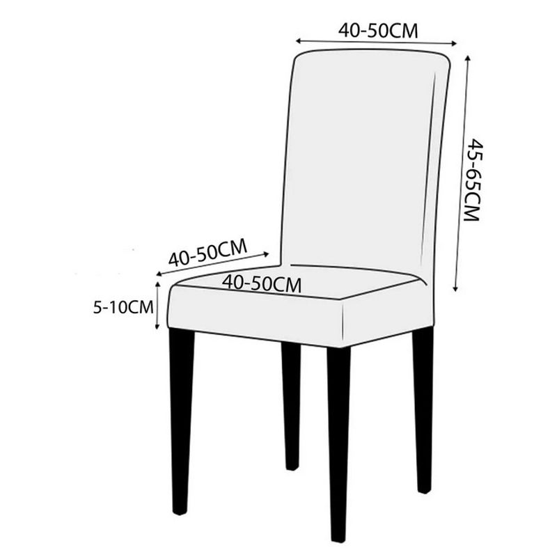 GENERICO - Funda protector para sillas comedor x6 Textura