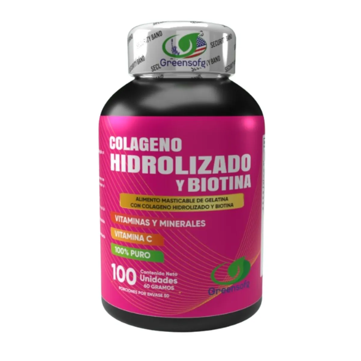 NATURAL ENERGY PRODUCTS - Colágeno Hidrolizado + Biotina Americana x 100