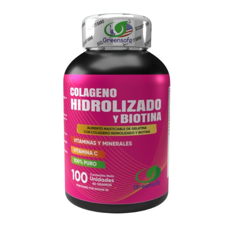 NATURAL ENERGY PRODUCTS - Colágeno Hidrolizado + Biotina Americana x 100