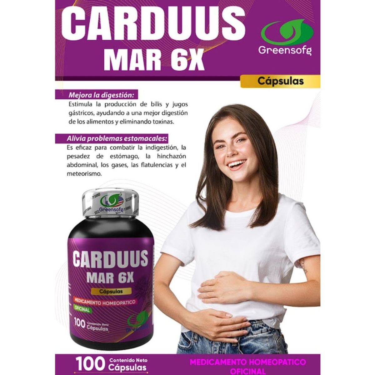 NATURAL ENERGY PRODUCTS - Cardo Mariano Americano Puro en Capsulas x100