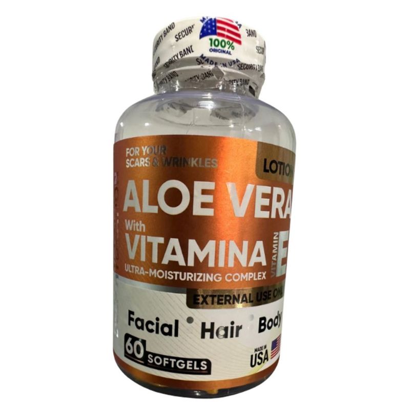 NATURAL ENERGY PRODUCTS - Aloe Vera con Vitamina E Pura x 60 unidades