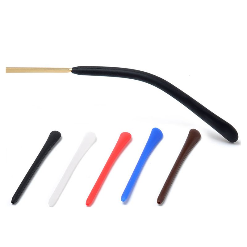GENERICO - Cubierta antideslizante para patas de gafas de metal fino 4 par 8 pcs
