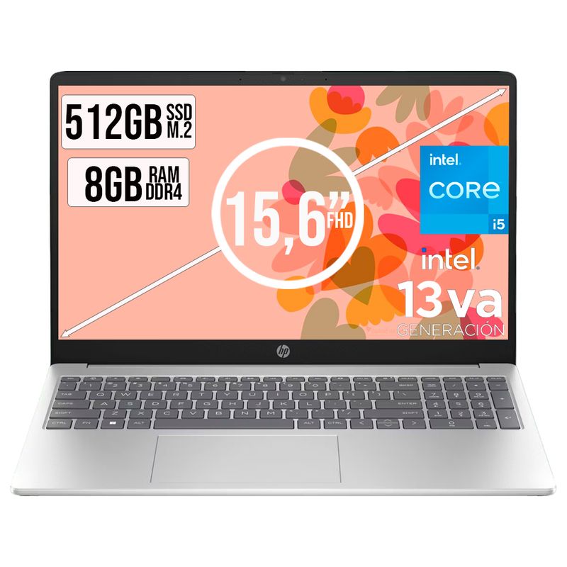 HP - PORTATIL HP 15 INTEL CORE I5-1334U SSD 512GB RAM 8GB LED 15,6 FHD WIN 11
